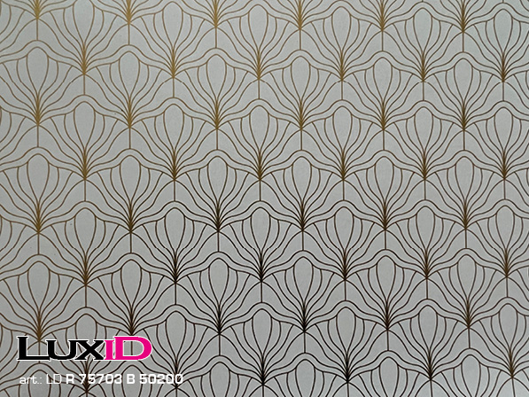 Modern golden flower white 50cm x 200m